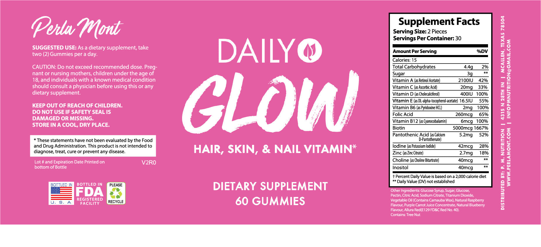 DAILY GLOW- Hair, Skin, & Nail Gummies